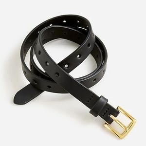 J Crew Women’s Perforated Italian Leather Belt, Size XS/S